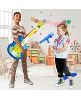 Contixo Pink Kids Guitar and Microphone Set - Adjustable Stand