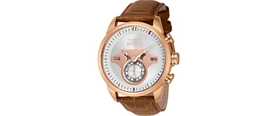 Invicta Men's 43618 Objet D Art Quartz Multifunction Silver, Rose Gold Dial Watch