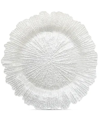 Jay Import American Atelier Glass White Pearl Reef Charger Plate