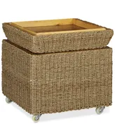 Household Essentials Square Storage Seat with Lid & Rollers