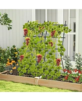 Sugift 74 Inch Tall Garden Trellis for Flower Vine Vegetable Fruit Pea
