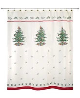 Spode Christmas Tree 13-Pc. Shower Curtain & Hook Set