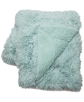 Chanasya Premium Solid Faux Long Fur Throw Blanket - Soft, Fuzzy For Bed or Couch 60" x 70" Aubergine
