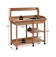 Yaheetech 47.6 H Wood Potting Bench