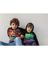 Monster Jam Toddler Boys Maximum Destruction El Toro Loco Grave Digger Fleece Pullover Hoodie to