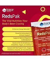 Trace Minerals Reds Pak | Super Foods Powder Drink Mix Dietary Supplement | Polyphenols, Antioxidants, Fruits, Vegetables, Probiotics | Gut and Energy