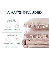 510 Design Phoebe Diamond Quilted Ruffle Edge 3-Pc. Comforter Set