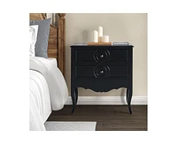 Hulala Home Classic Sidney 3-Drawer Nightstand with Built-In Outlets