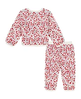 Tommy Hilfiger Baby Girl Ditsy Floral Diamond Quilted Sweatsuit 2-Piece Set