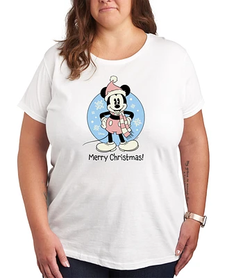 Hybrid Apparel Mickey Plus Size Merry Christmas Graphic T-shirt