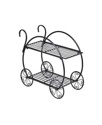 Givimo Heavy Duty Metal Flower Cart Plant Stand