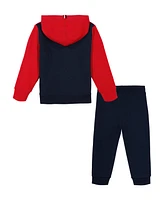 Tommy Hilfiger Baby Boy Signature Colorblock Hoodie and Joggers 2-Piece Set