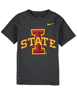 Nike Big Boys and Girls Anthracite Iowa State Cyclones Cotton Logo T-Shirt