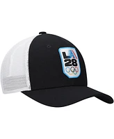 Nike Big Boys and Girls Black LA28 Rise Trucker Adjustable Hat