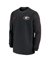 Nike Men's Black Georgia Bulldogs 2024 Sideline Coaches Long Sleeve Top