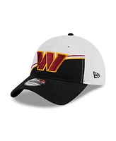 New Era Big Boys and Girls White/Black Washington Commanders 2023 Sideline 9TWENTY Adjustable Hat