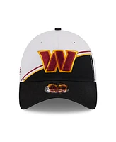 New Era Big Boys and Girls White/Black Washington Commanders 2023 Sideline 9TWENTY Adjustable Hat