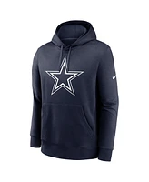 Nike Men's Navy Dallas Cowboys Fan Gear Club Logo Pullover Hoodie