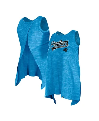 New Era Women's Blue Carolina Panthers Space Dye Active Tank Top