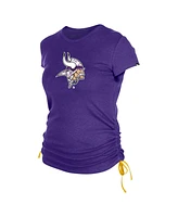 New Era Women's Purple Minnesota Vikings Ruched Side T-Shirt