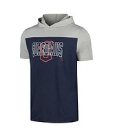 New Era Men's Navy Cleveland Guardians Active Brushed Hoodie T-Shirt