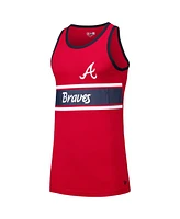 New Era Men's Red Atlanta Braves Jersey Ringer Tank Top