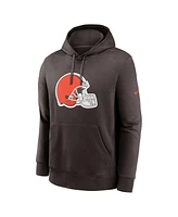 Nike Men's Brown Cleveland Browns Club Logo Pullover Hoodie