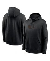 Nike Men's Black Chicago Bears Edge French Terry Club Pullover Hoodie