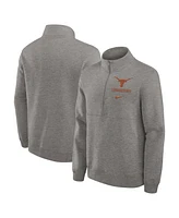 Nike Men's Heather Gray Texas Longhorns Primetime Club Half-Zip Sweatshirt