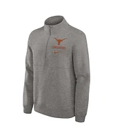 Nike Men's Heather Gray Texas Longhorns Primetime Club Half-Zip Sweatshirt