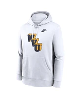 Nike Men's White West Virginia Mountaineers Legacy Logo Club Fleece Pullover Hoodie