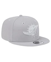 New Era Men's Gray Miami Dolphins Color Pack 9FIFTY Snapback Hat