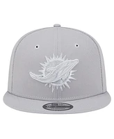 New Era Men's Gray Miami Dolphins Color Pack 9FIFTY Snapback Hat