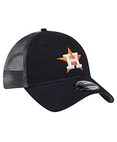 New Era Men's Navy Houston Astros Team Slick Trucker 9TWENTY Adjustable Hat