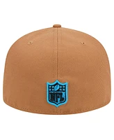 New Era Men's Tan Carolina Panthers Color Pack 59FIFTY Fitted Hat with Side Patch