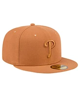 New Era Men's Brown Philadelphia Phillies Color Pack 59FIFTY Fitted Hat