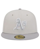 New Era Men's Khaki/Gray Oakland Athletics Two-Tone Color Pack 59FIFTY Fitted Hat