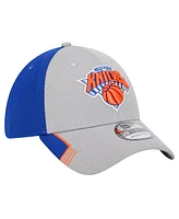 New Era Men's Gray/Blue York Knicks Active Trim 39THIRTY Flex Hat