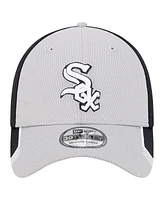 New Era Men's Gray/Black Chicago White Sox Visor Trim 39THIRTY Flex Hat