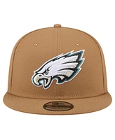 New Era Big Boys and Girls Brown Philadelphia Eagles Color Pack Side Patch 9FIFTY Snapback Hat