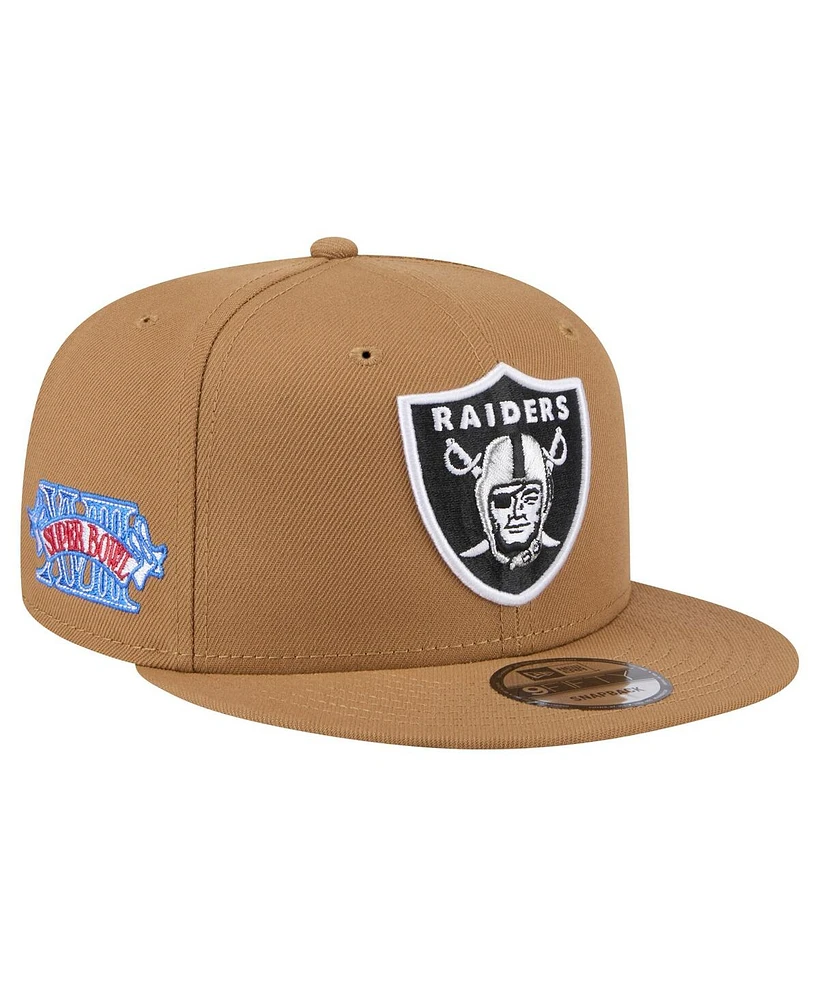 New Era Big Boys and Girls Brown Las Vegas Raiders Color Pack Side Patch 9FIFTY Snapback Hat