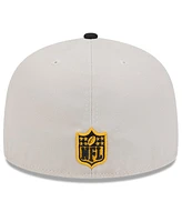 New Era Men's Stone/Black Pittsburgh Steelers 2024 Sideline Historic 59FIFTY Fitted Hat