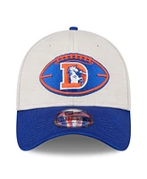 New Era Men's Stone/Royal Denver Broncos 2024 Sideline Historic 39THIRTY Flex Hat