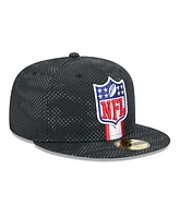 New Era Men's Black Nfl 2024 Sideline 59FIFTY Fitted Hat