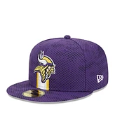 New Era Men's Purple Minnesota Vikings 2024 Sideline 59FIFTY Fitted Hat