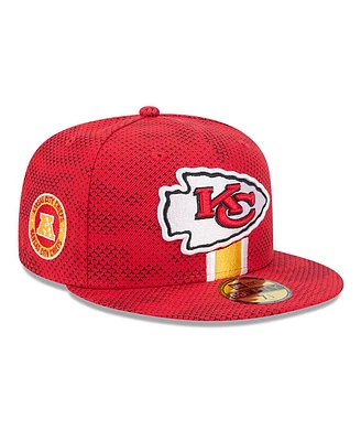 New Era Men's Red Kansas City Chiefs 2024 Sideline 59FIFTY Fitted Hat