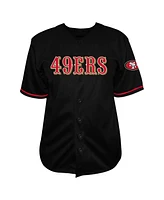 Fanatics Men's Christian McCaffrey Black San Francisco 49ers Big Tall Baseball Button-Up Shirt