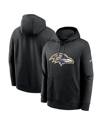 Nike Men's Black Baltimore Ravens Club Logo Pullover Hoodie