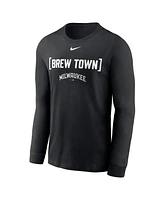 Nike Men's Black Milwaukee Brewers Local Nickname Long Sleeve T-Shirt