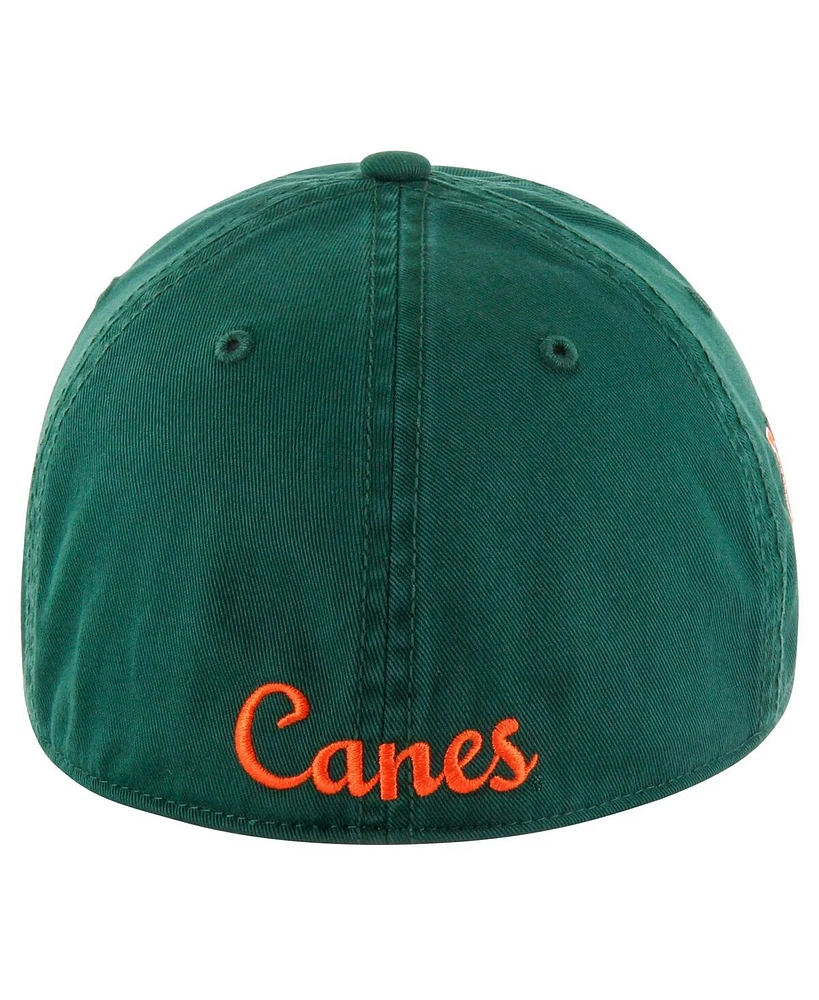 '47 Brand Men's Green Miami Hurricanes Vintage Sure Shot Franchise Fitted Hat